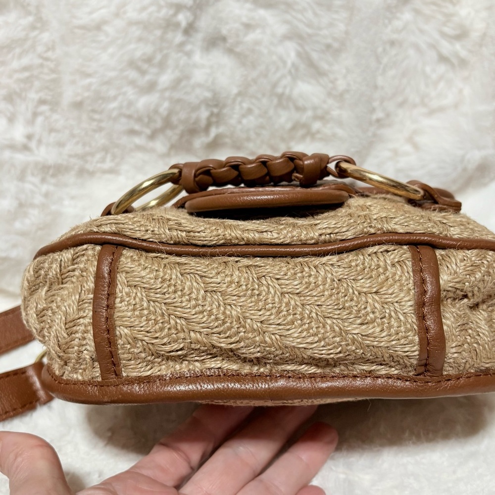 See By Chloe Woven Crossbody Bag with Brown Leather - Picture 9 of 12